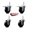 Service Caster 35 Inch Phenolic Swivel 34 Inch Threaded Stem Caster Set 2 Total Lock Brakes SCC-TSTTL20S3514-PHS-34212-2-S-2 - alternate 3